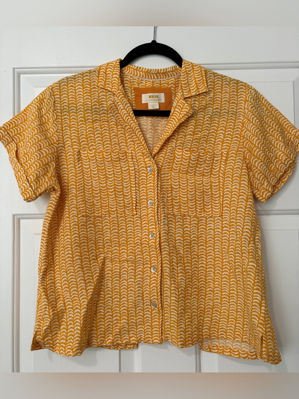Maeve by Anthropologie Button Down Classic Surf Shirt